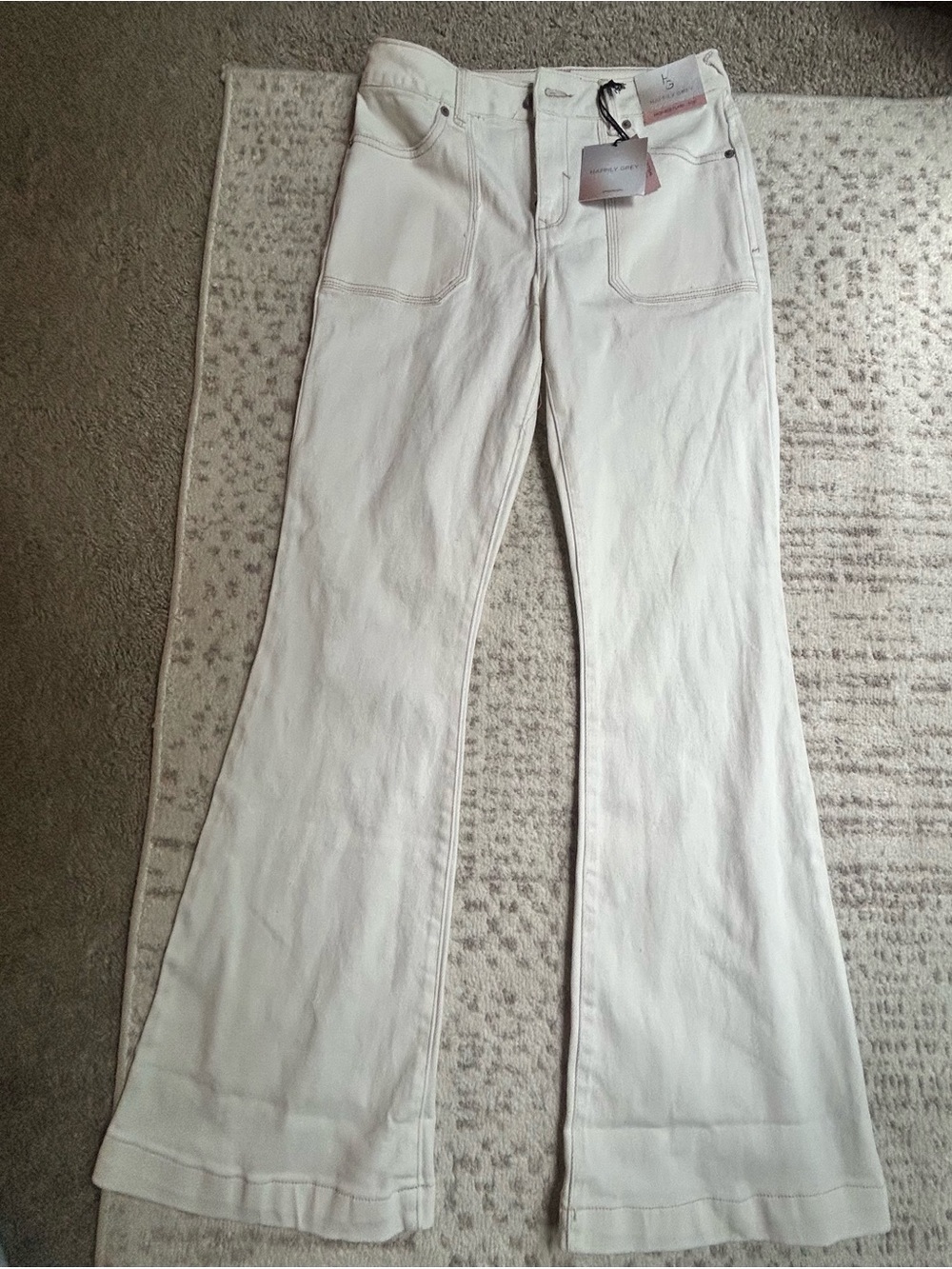 High-Rise White Wide Leg Utility Pants by Blank NYC